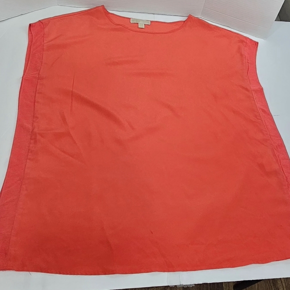 Michael Kors Women's Orange Kaftan Sz L Blouse Top - Picture 6 of 8